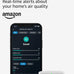 Amazon Smart Air Quality Monitor, Detects temperature, humidity, carbon monoxide, PM2.5 and VOCs, Get notifications when air quality drops, Works with Alexa