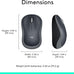 Logitech M185 Compact Ambidextrous 2.4 GHz Wireless Mouse - Swift Grey