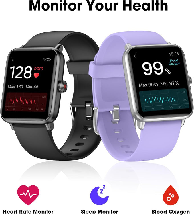 Smart Watch, Fitness Tracker with Heart Rate, Blood Oxygen, Sleep Tracker