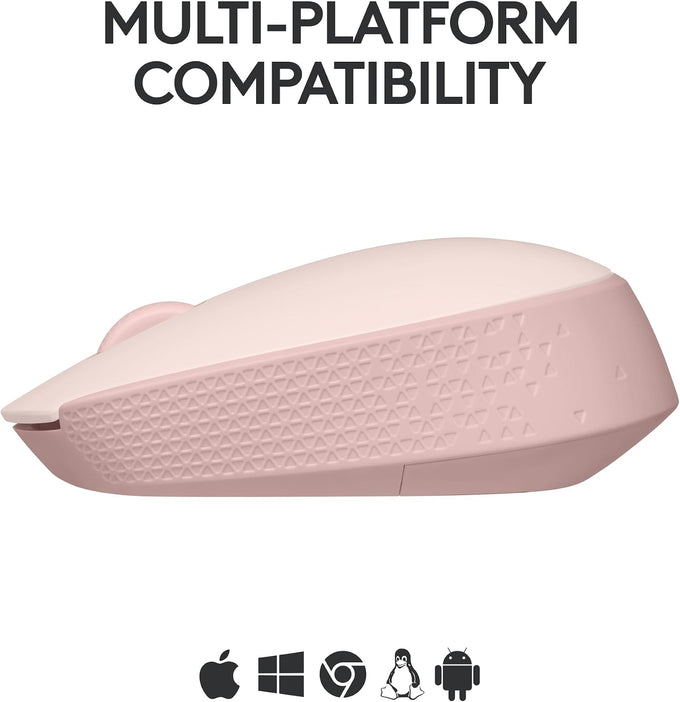 Logitech M170 Compact Ambidextrous 2.4 GHz Wireless Mouse - Rose