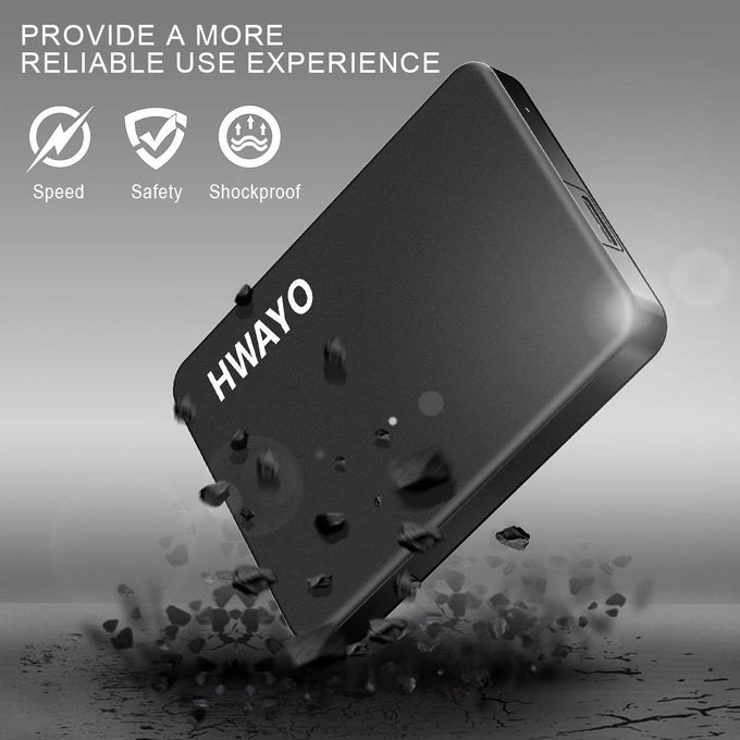 HWAYO 120GB Portable External Hard Drive Ultra Slim 2.5'' USB 3.0 HDD