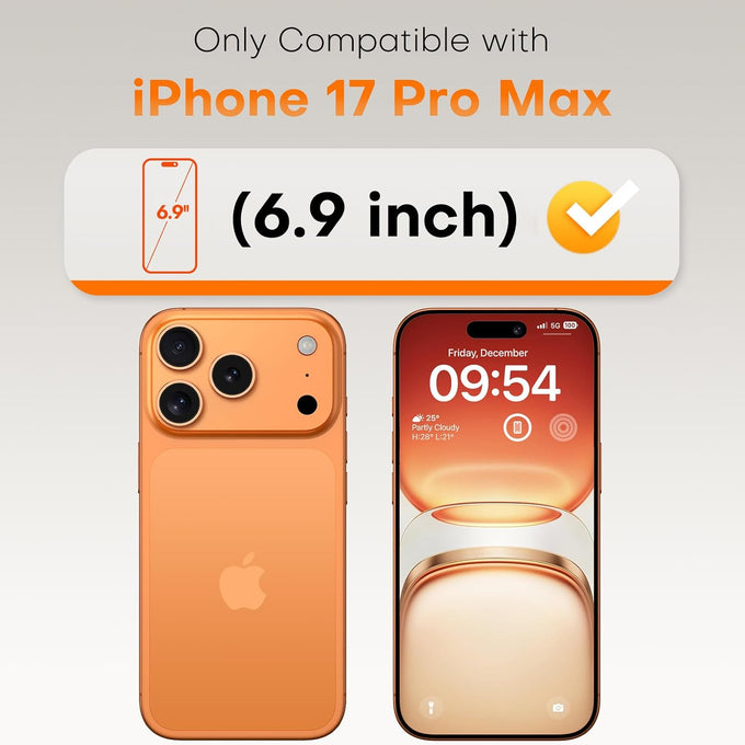 TOCOL for iPhone 17 Pro Max Screen Protector, Easy Installation