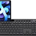 MARVO Wirelss Keyboard and Mouse Combo with Phone Holder, Full-Size, Black