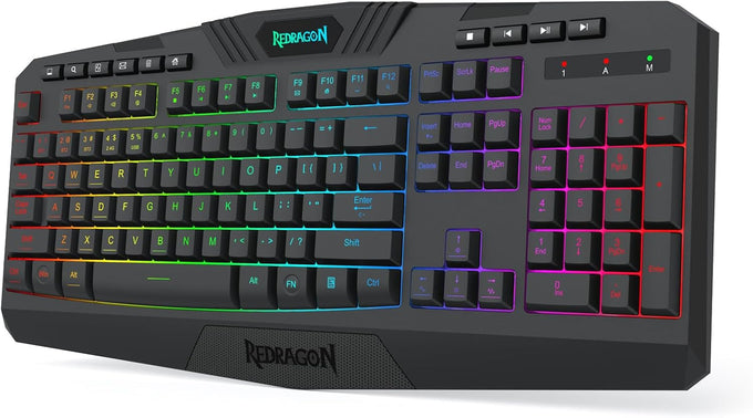 Redragon K521KS Wireless Gaming Keyboard, Tri-Mode BT/2.4G/USB-C RGB Mechanical Feeling Keyboard with Multimedia Keys, 4000mAh Battery, Anti-Ghosting, Compatible with PC - Upgrade