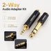 MOBOREST 3.5mm to 1/4 (6.35mm) Stereo Pure Copper Headphone Adapter, 2PCS