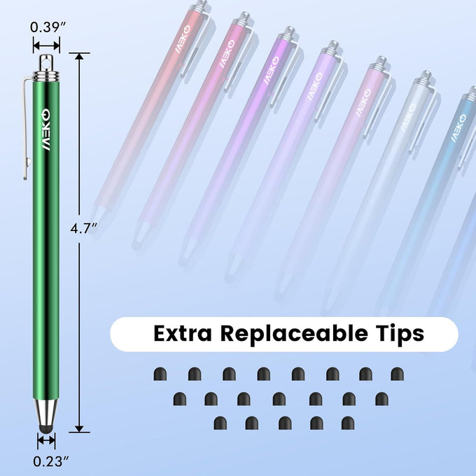 MEKO Stylus Pens for Touchscreens, 10 Pack Rubber Stylists Pens