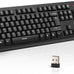 TECKNET Wireless Keyboard, 2.4G Silent Full-Size Keyboard with Number Pad