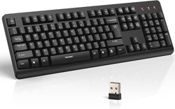 TECKNET Wireless Keyboard, 2.4G Silent Full-Size Keyboard with Number Pad