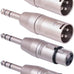 1/4 to XLR Adapter 4 Pack, 1/4" TRS to XLR (2 Pair), 2pcs Male to Male and 2pcs Male to Female, Balanced Quarter Inch 6.35mm Male to XLRMale/Female Adapters for Mixers, Microphones, Amplifiers