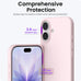 ORNARTO for iPhone 17 Case, Slim Liquid Silicone Cover, Chalk Pink