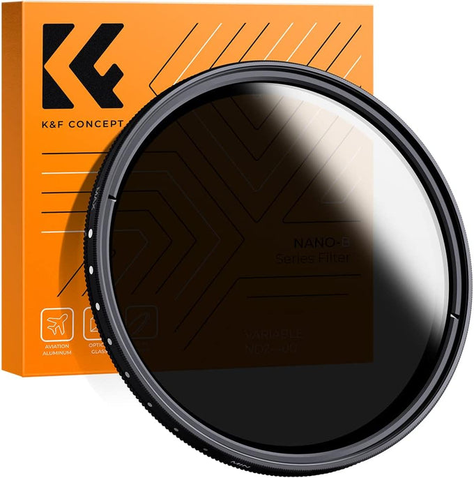 K&F CONCEPT 67mm Variable ND2-400 Lens Filter (1-9 Stops) for Camera Lens