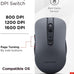 Lenovo WL310 Bluetooth Silent Mouse, Ergonomic, Adjustable DPI, Silent Clicks, Bluetooth 5.0, Portable for Windows, Mac, and Chromebook, Grey