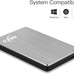 NRICO Portable External Hard Drive, USB 3.0, 2.5 Inch, Compatible with PC, Mac, Desktop (Grey, 320, GB)