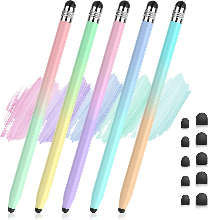 STYLUSHOME 5Pcs Stylus Pens, 2 in 1 Stylists Stylus Pen for Touchscreen