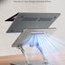 Nulaxy Ergonomic Adjustable Laptop Stand for Desk, Dual Foldable Computer Riser with Advanced Heat-Vent, Heavy-Duty Portable Notebook Holder for Posture Correction, Compatible with Mac 10-16" Laptops
