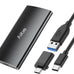 Aiibe 256GB External SSD External Hard Drive 256GB USB C Portable SSD, Up to 500MB/s, USB 3.1, External Solid State Drive for Laptop, Mac, PS4 (Black)