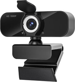 1080P Full Webcam with Microphone, Privacy & Safety Protection, USB HD Computer Web Camera, Plug and Play, for Laptop, Teams, Desktop, Conferencing and Video Calling, 2026 Version(Black)