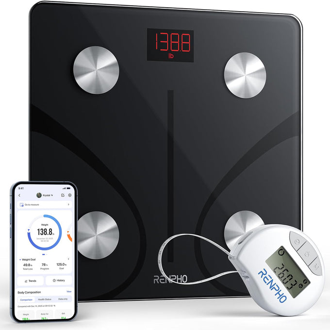 RENPHO Smart Scale for Body Weight, BMI & Body Fat, 13 Metrics, Elis 1