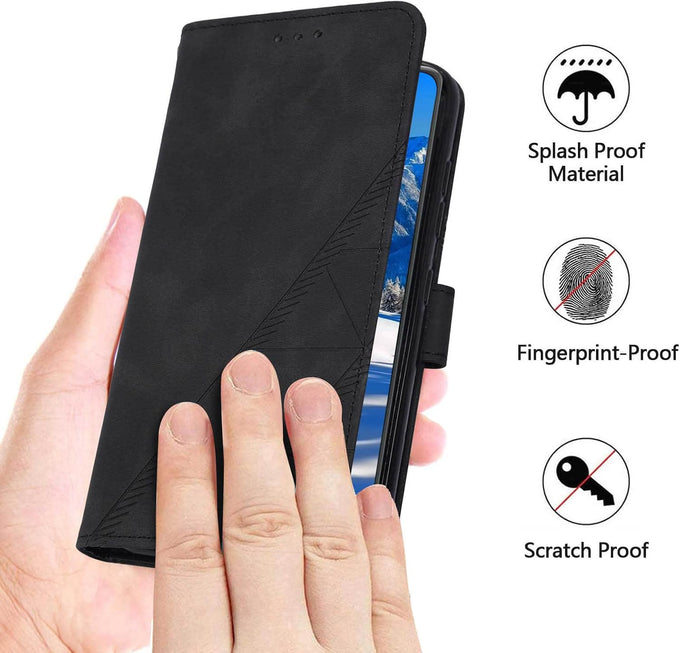 Wallet Case with Wrist Strap for iPhone 13/14 (Black)