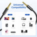 Syncwire 3.5mm Nylon Braided Aux Cable (3.3ft/1m,Hi-Fi Sound), Audio Auxiliary Input Adapter Male to Male Cord for Headphones, Car, Home Stereos, Speaker, iPhone, iPad, iPod, Echo & More – Black