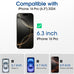 amFilm OneTouch for iPhone 16 Pro Screen Protector 6.3'' Tempered Glass