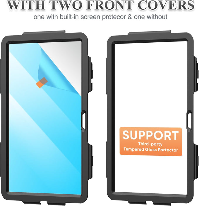 SEYMAC stock Tablet Case for Lenovo Idea Tab 11'' / M11 (TB336FU/TB330FU) 11 inch Drop-Proof Protection Cover with 360° Rotate Stand & Strap [Pen Holder] & Screen Protector 2025/2024, Black