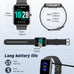 GRV Smart Watch for Men Women, Bluetooth Call, for iPhone Android Black