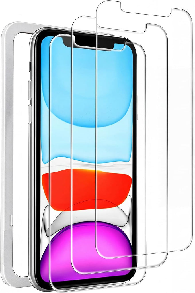 Mkeke Screen Protector for iPhone 16 Pro, 3 Pack 9H+ Tempered Glass