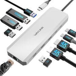 WAVLINK Laptop Docking Station, Docking Station Dual Monitor for HDMI