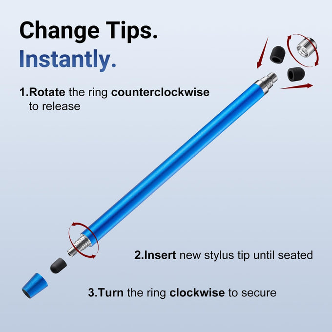 LINFANC 12Pcs Stylus Pen for Touchscreen Stylus Pen for iPad iPhone Android