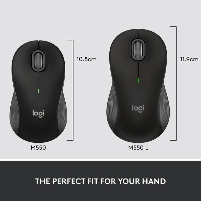 Logitech Signature M550 Wireless Mouse Small to Medium Sized Hands - Black