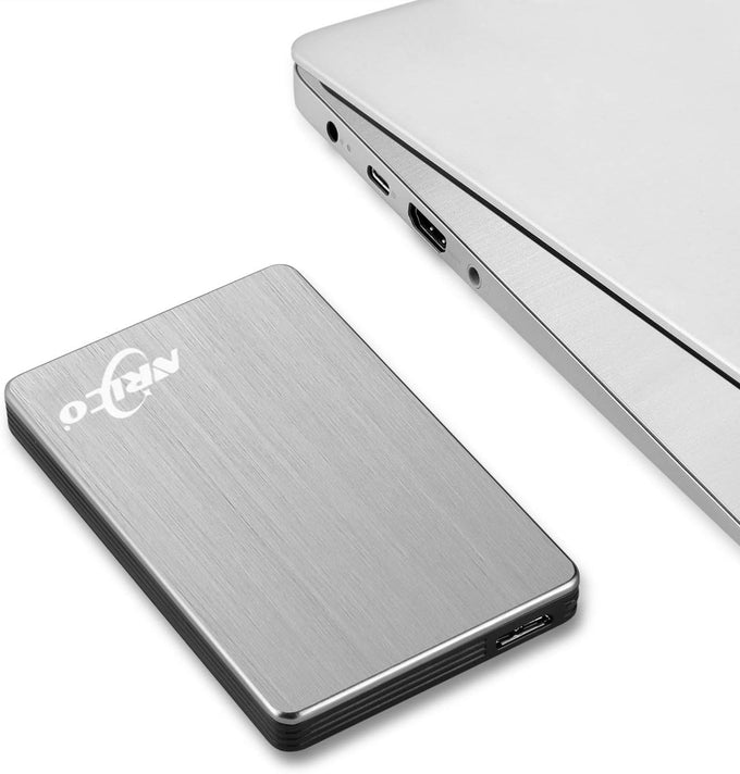 NRICO Portable External Hard Drive, USB 3.0, 2.5 Inch, Compatible with PC, Mac, Desktop (Grey, 320, GB)