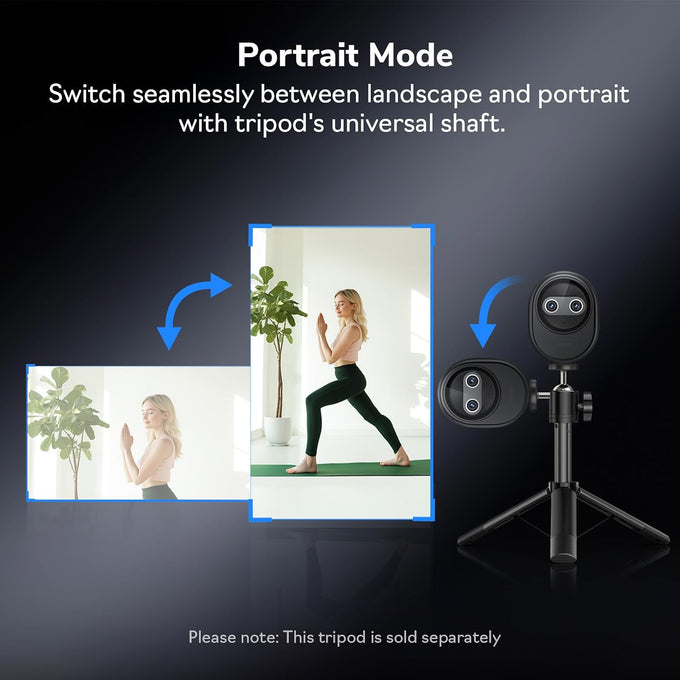 EMEET Piko 4K Webcam for Streaming, World’s 1st Dual-Camera AI-Powered 4K