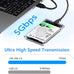 External Hard Drive Enclosure , SATA to USB 3.0 2.5 inch SSD HDD 7mm 9.5mm Clear Hard Drive Case Supports UASP SATA (Clear)