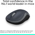 Logitech M185 Compact Ambidextrous 2.4 GHz Wireless Mouse - Swift Grey