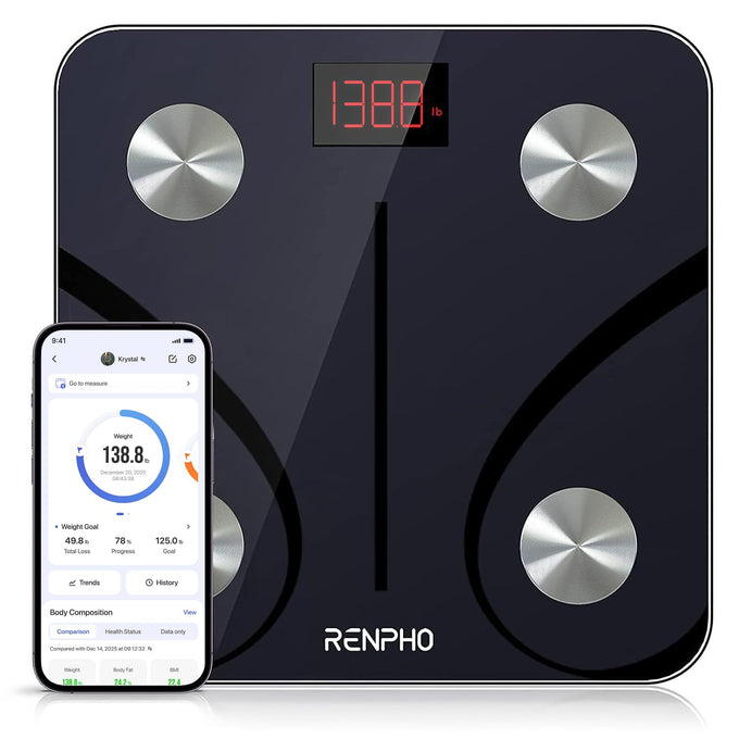 RENPHO Smart Scale for Body Weight, BMI & Body Fat, 13 Metrics, Elis 1