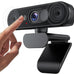 1080P Webcam with Mic, Privacy Cover, Mute Button for PC/Laptop