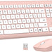 Wireless Keyboard and Mouse Combo, Full Size Silent Ergonomic Keyboard and Mouse, Long Battery Life, Optical Mouse, 2.4G Lag-Free Cordless Mice Keyboard for Computer, Mac, Laptop, PC, Windows