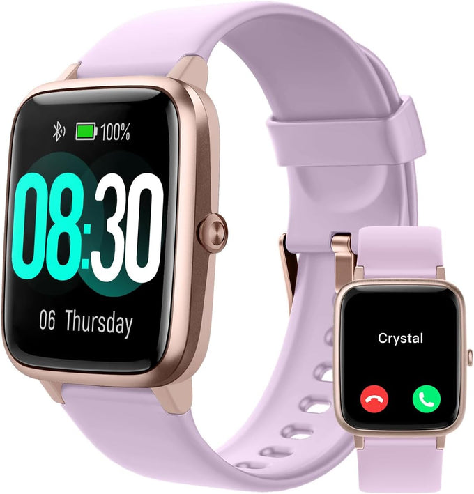 GRV Smart Watch for Men Women, Bluetooth Call, for iPhone Android Black