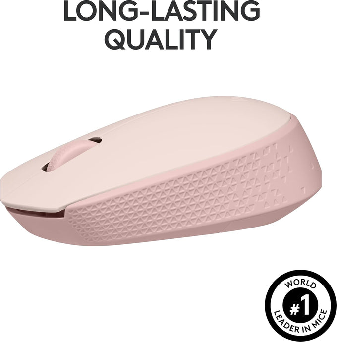Logitech M170 Compact Ambidextrous 2.4 GHz Wireless Mouse - Rose
