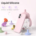ORNARTO for iPhone 17 Case, Slim Liquid Silicone Cover, Chalk Pink
