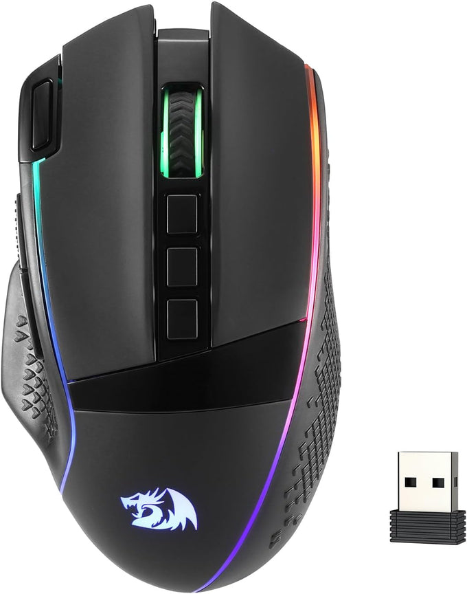 Redragon M810 PRO Wireless RGB Gaming Mouse 10000 DPI Remapping Keys