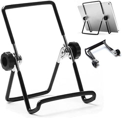 VOVIGGOL Adjustable Tablet Stand Holder, Non-Slip Foldable Holder Cradle Fit for 9-12.9" Tablets, iPad, Samsung and Kindle Fire, Display Stands Picture Frame Stand for Photos (Large Black)