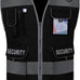 TCCFCCT Security Vest for Security Guard 9 Pockets Safety Vest, Black L