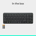 Logitech K250 Compact Wireless Bluetooth Keyboard with Number Pad, Graphite