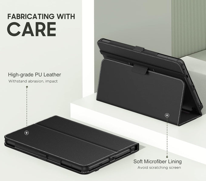 MoKo Case Fits Amazon Kindle Fire HD 8 & 8 Plus Tablet 8", Black