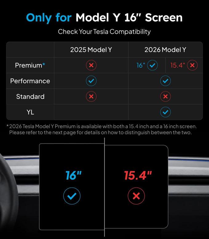Wigoo for 2026 Tesla Model Y Juniper/Model Y L Screen Protector, 16", Matte
