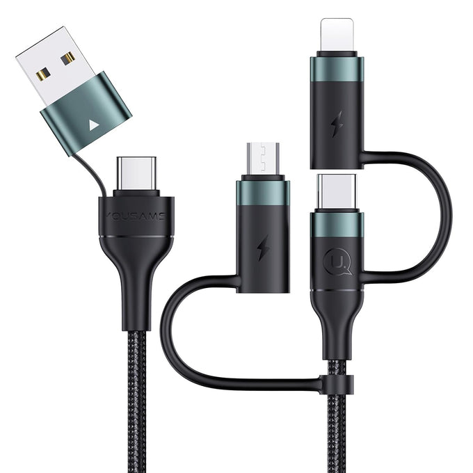 3-in-1 USB C Multi Fast Charging Cable 60W 4FT Nylon Multi Charger