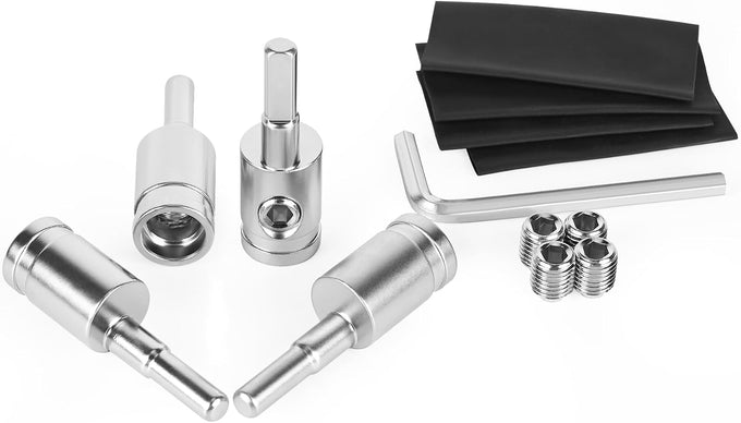4PCS Heavy-Duty Car Stereo Audio Wire Reducer - 0 Gauge to 4 Gauge for Amp Input, AWG Pin Power & Ground Connection