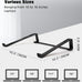 Thibault Aluminum Laptop Stand for Desk - Cooling Ergonomic Design - Fits MacBook Air Pro/DELL/HP/Lenovo/ThinkPad/Alienware - 13/14/15.6/16 -Easy Assembly- Ventilated Laptop Stand for Optimal Airflow